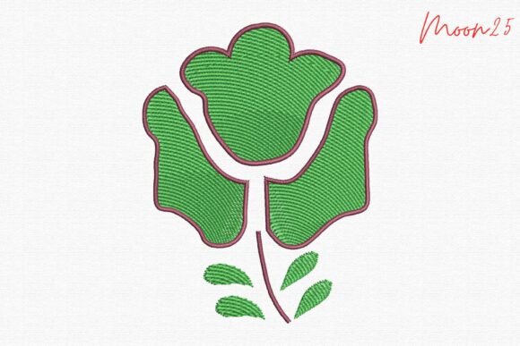 Abstract Floral Stem: A Versatile Holiday Embroidery Design