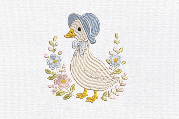 Adorable Floral Duck for Handmade Goods