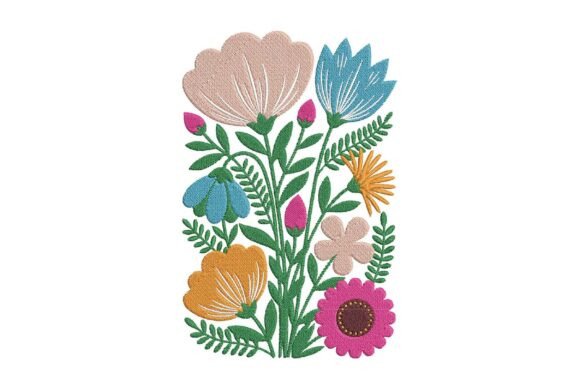 Botanical Flowers Embroidery for Chic Sweatshirts