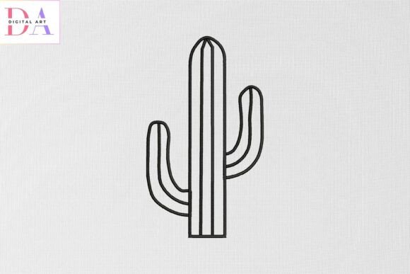 Cactus Outline: A Minimalist Desert Touch