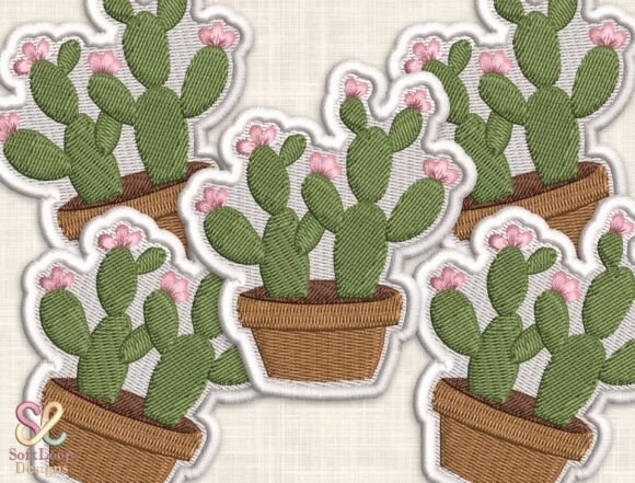 Charming Cactus Embroidery for Craft Fairs