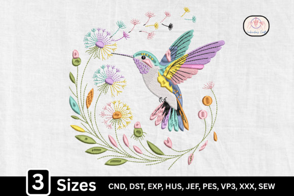Dandelion Hummingbird: A Whimsical Holiday Embroidery