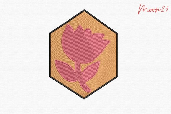 Hexagon Floral Patch: A Touch of Elegance