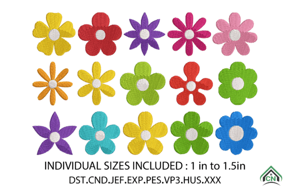 Mini Daisy Flowers: A Fresh Embroidery Design
