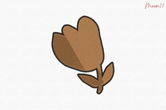 Minimal Brown Flower: A Touch of Elegance
