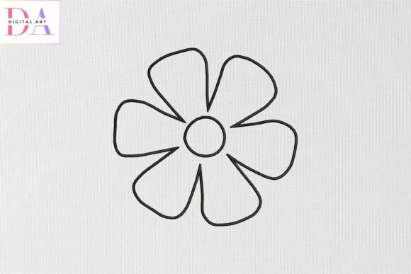 Minimal Petal Outline: A Modern Embroidery Choice