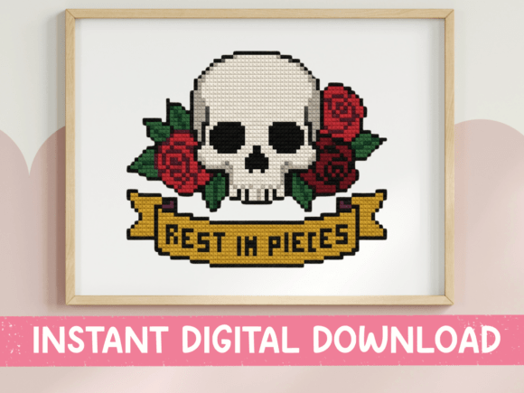 Rest in Pieces: A Gothic Cross Stitch Delight
