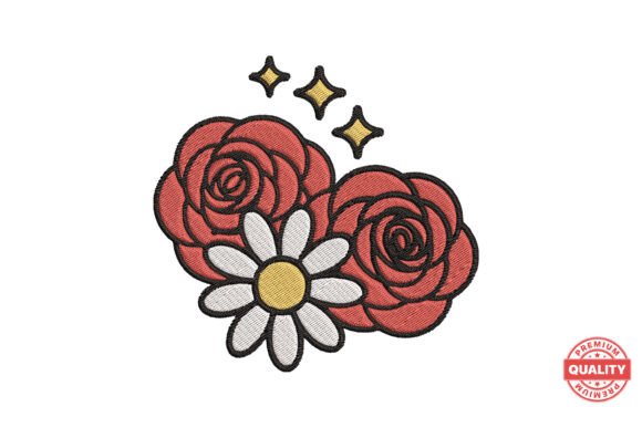 Rose and Daisy Embroidery: A Springtime Delight