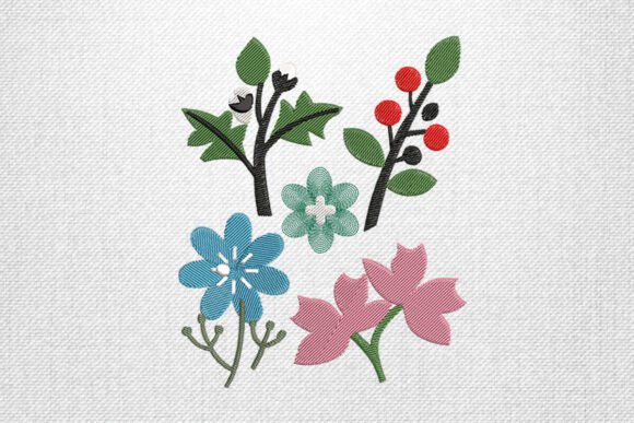 Vibrant Colorful Floral Branch for Seasonal Charm